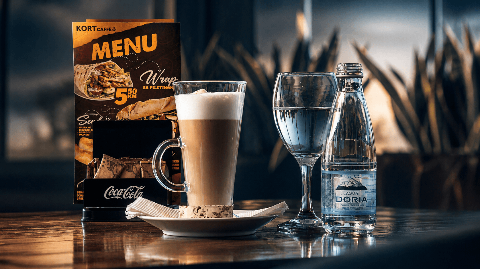 Latte i KORT CAFFE meni
